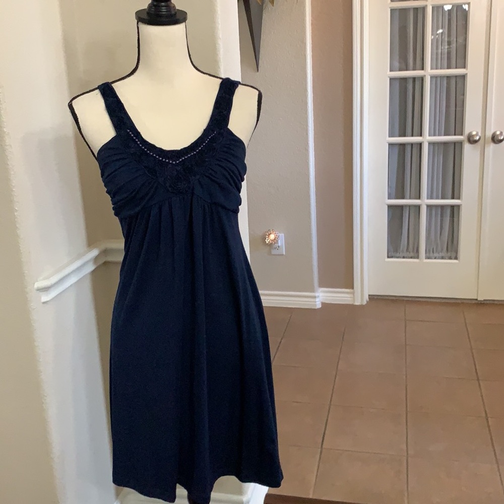 Delirious navy blue sleeveless mini dress Size S